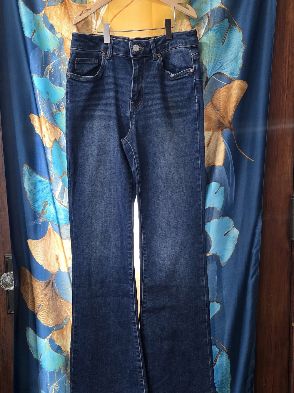 refuge Dark Blue BBL Flare Jeans